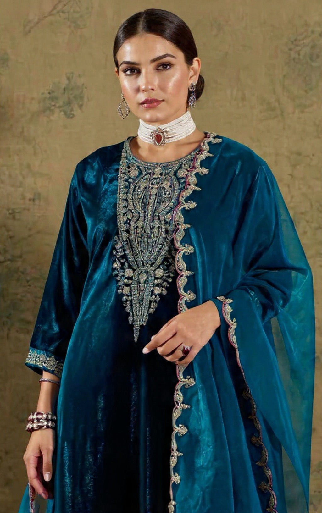 Premium Velvet Suit Set - Luxurious Traditional Outfit | Pooja Textile