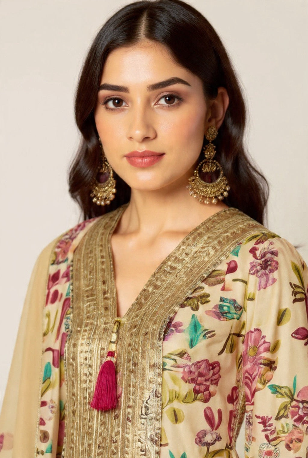 Premium Blended Silk Suit Set - Elegant Ethnic Wear