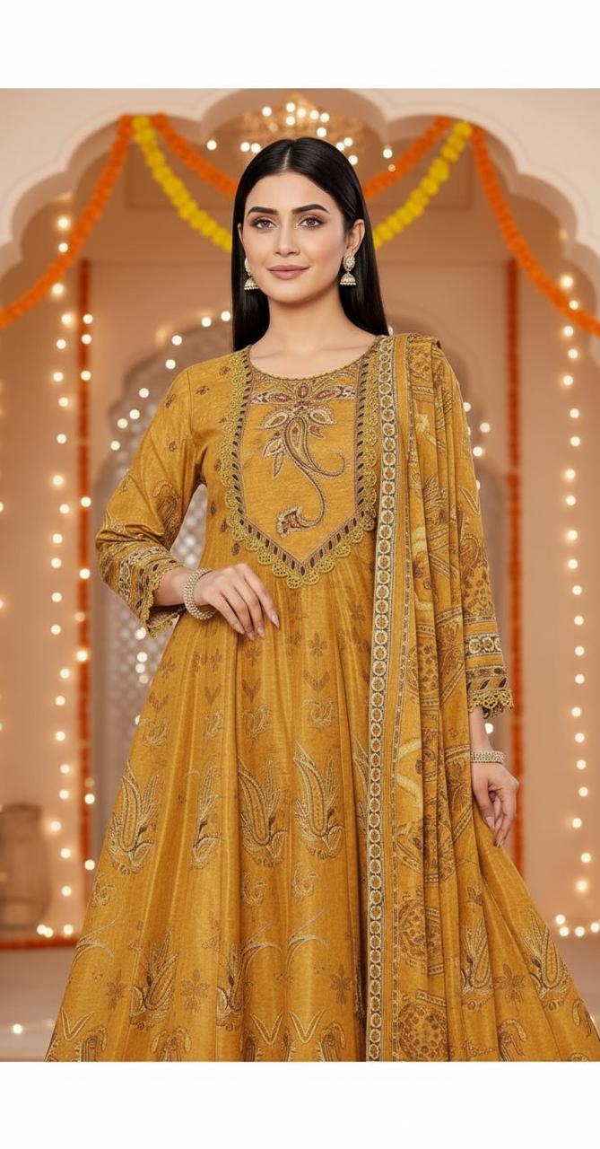 Yellow Anarkali Suits Set - Traditional Indian Ethnic Wear |
