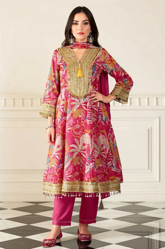 Premium Blended Silk Suit Set - Elegant Ethnic Wear