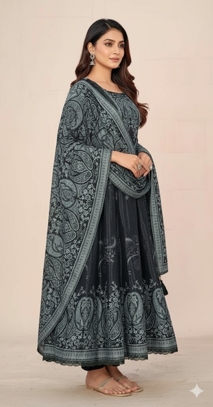 Black Anarkali Suits Set - Traditional Indian Ethnic Wear |