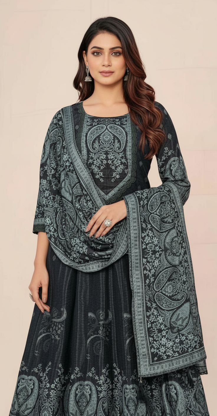 Black Anarkali Suits Set - Traditional Indian Ethnic Wear |